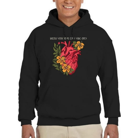 Dream With Your Eyes Wide Open Hoodie Men -Image by Shutterstock, Male Large