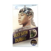 Dream World Deluxe Luxury Premium Silky Satin Durag, Army Camouflage, Pack of 2