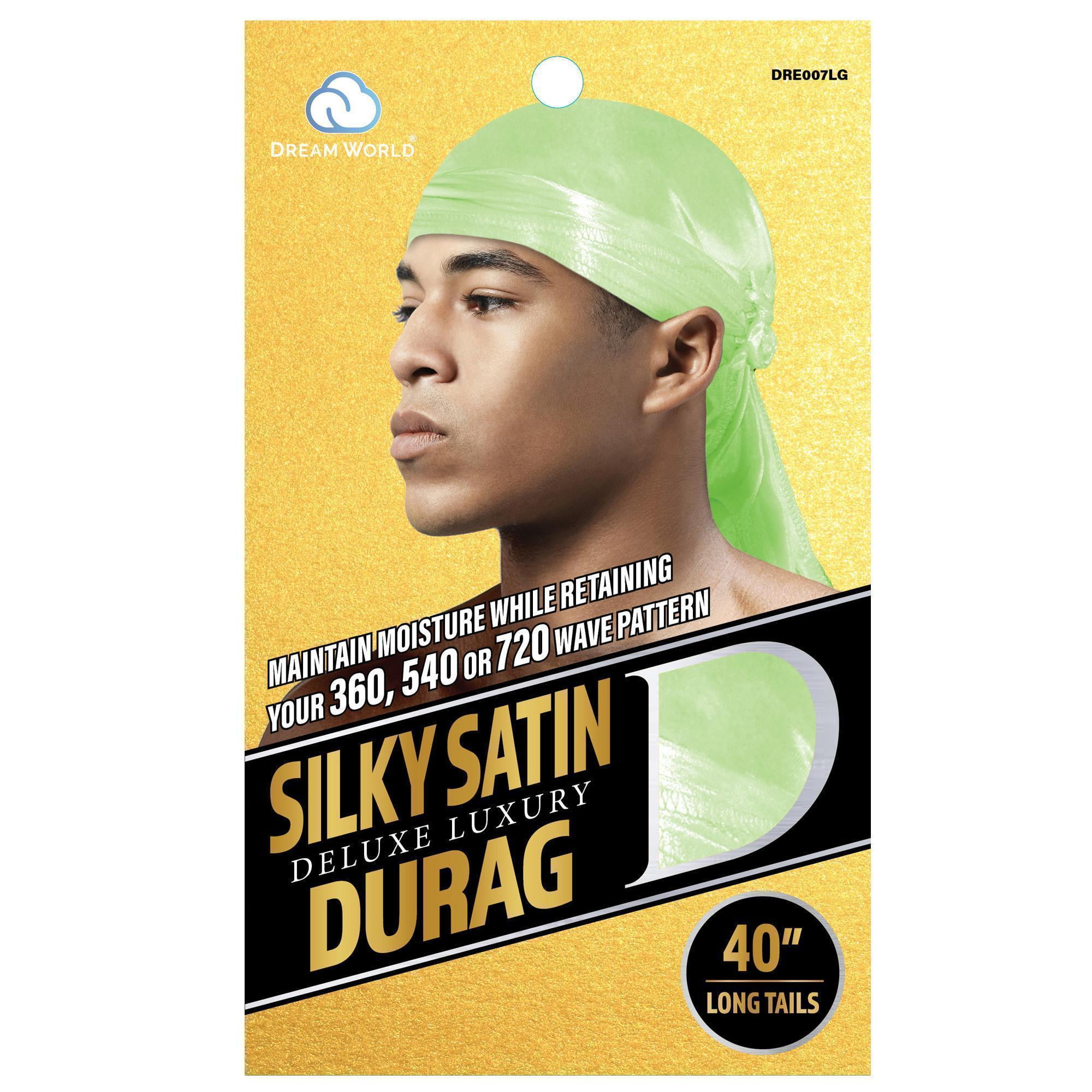 Silver and light blue durag