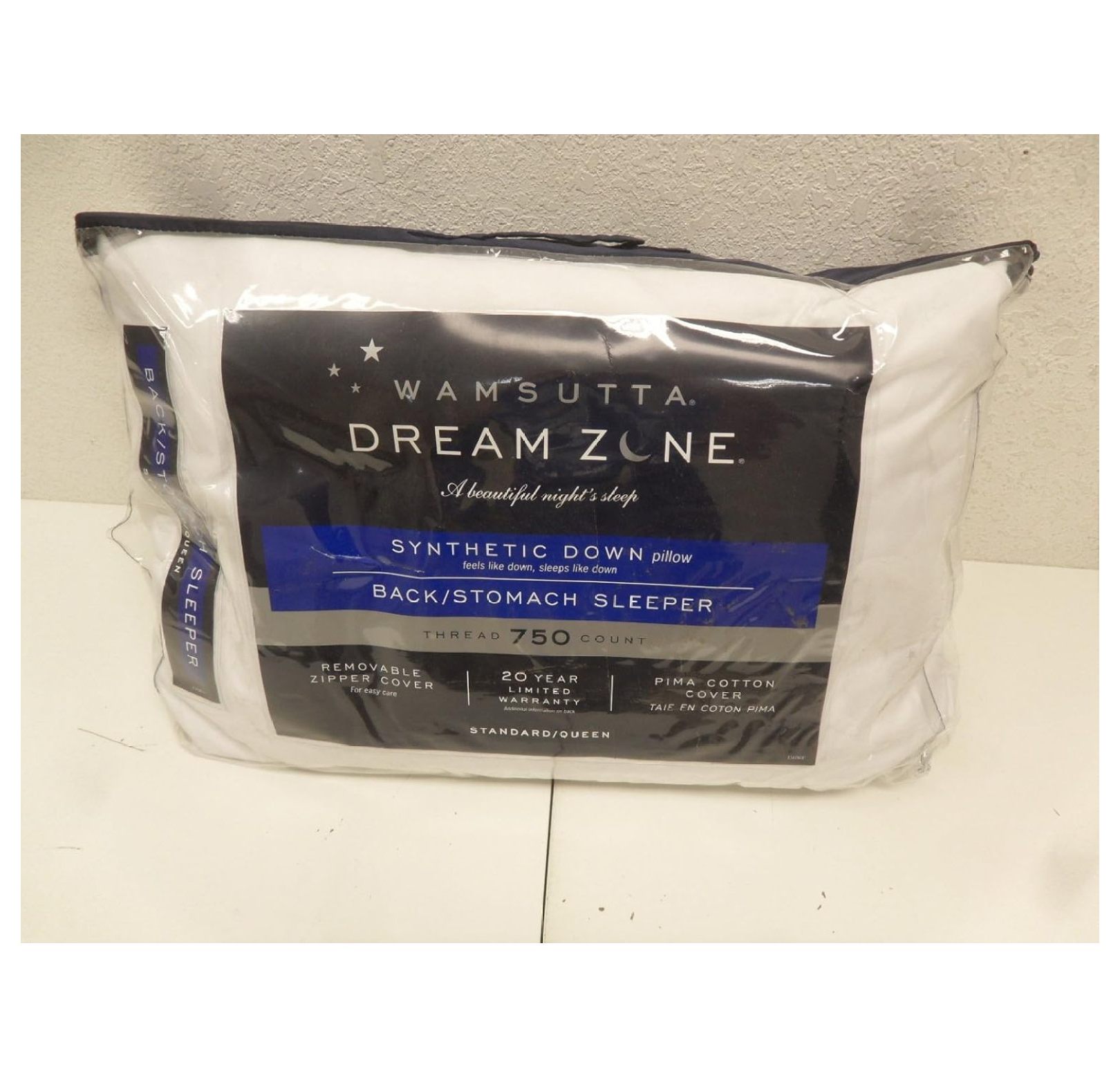 Dream Zone Synthetic Down Back/Stomach Sleeper 750Thread Count (King