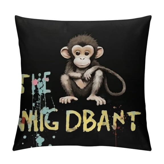 Dream it, Wish it, Do it Monkey's Throw Pillow