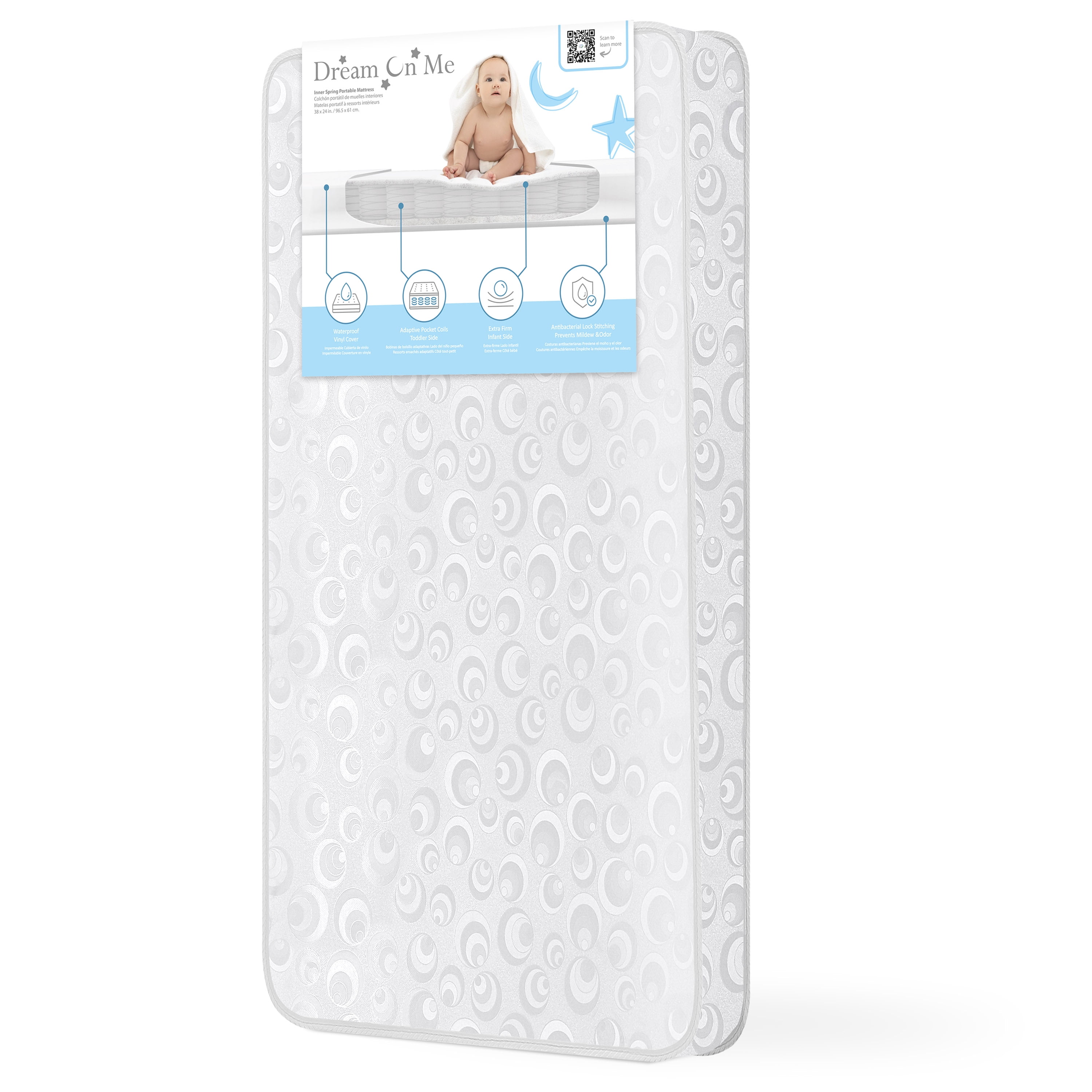 Dream on Me, 3" Innerspring Mini Crib Mattress