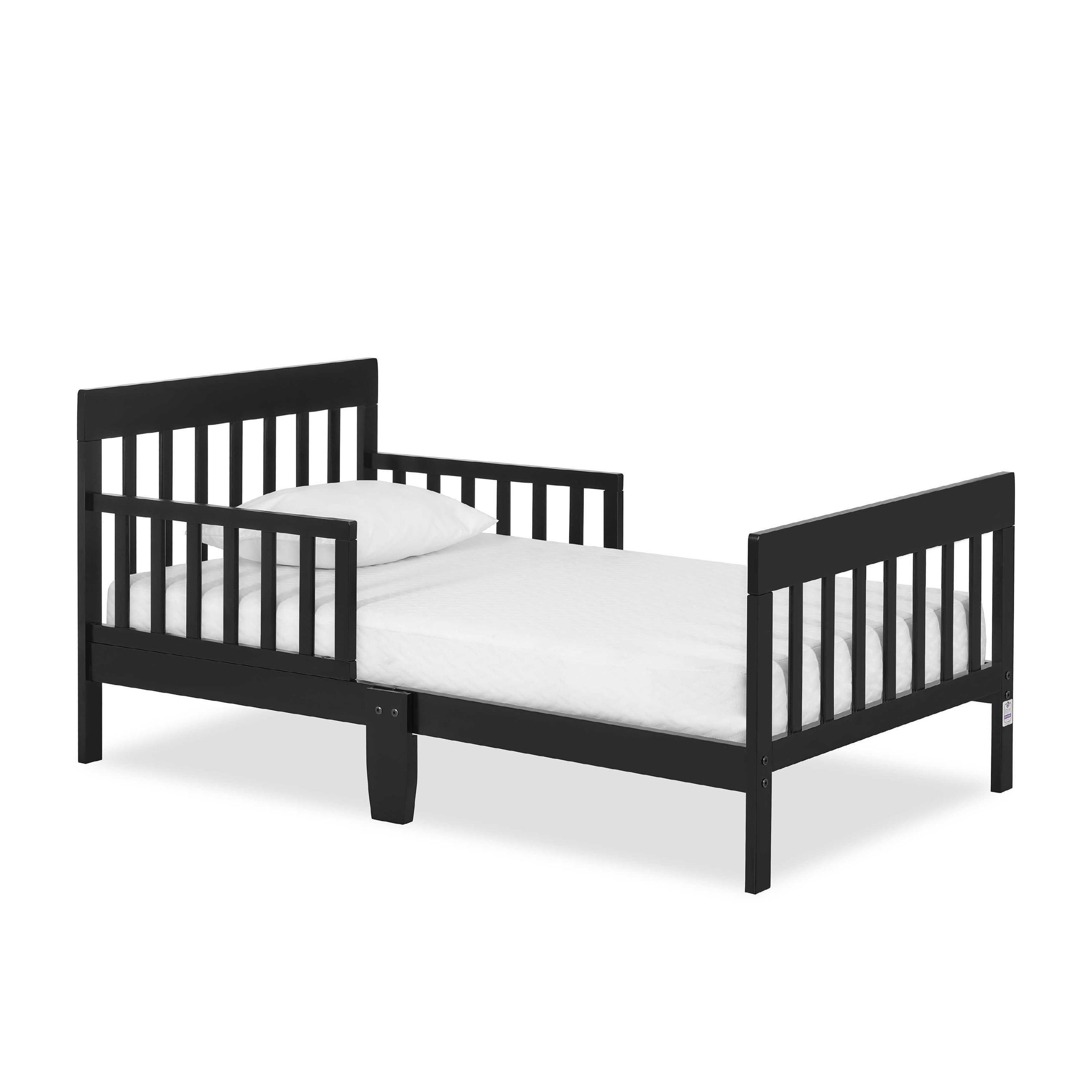 Dream On Me Finn Toddler Bed, Black, Pinewood, Certified Safe