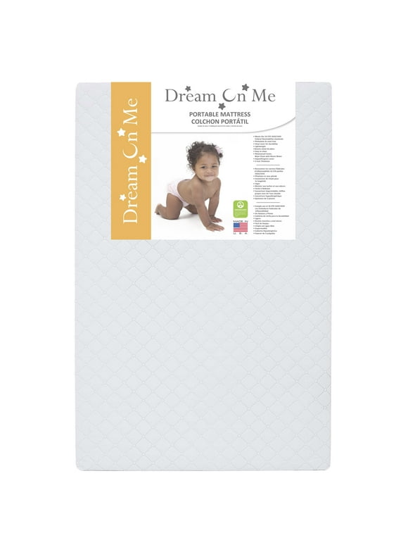 Dream on Me Holly 3” Mini / Portable Waterproof Fiber Crib Mattress