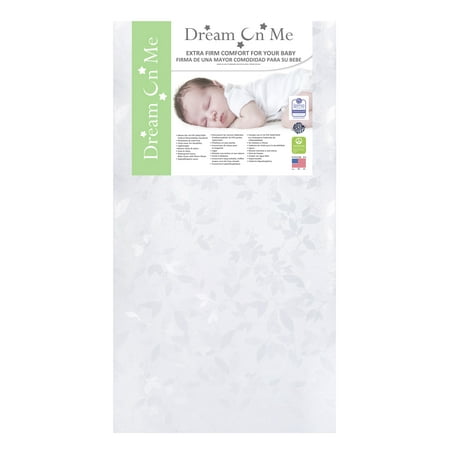 Dream on Me Jasmine 4” Crib & Toddler Foam Mattress, Greenguard Gold Certified