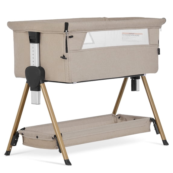 Dream on Me Lilly Bassinet & Bedside Sleeper, Beige