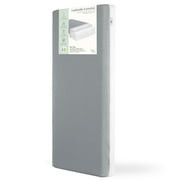 Evolur Pure Zen 2 in 1 Crib & Toddler Mattress, White and Grey, Greenguard Gold Certified