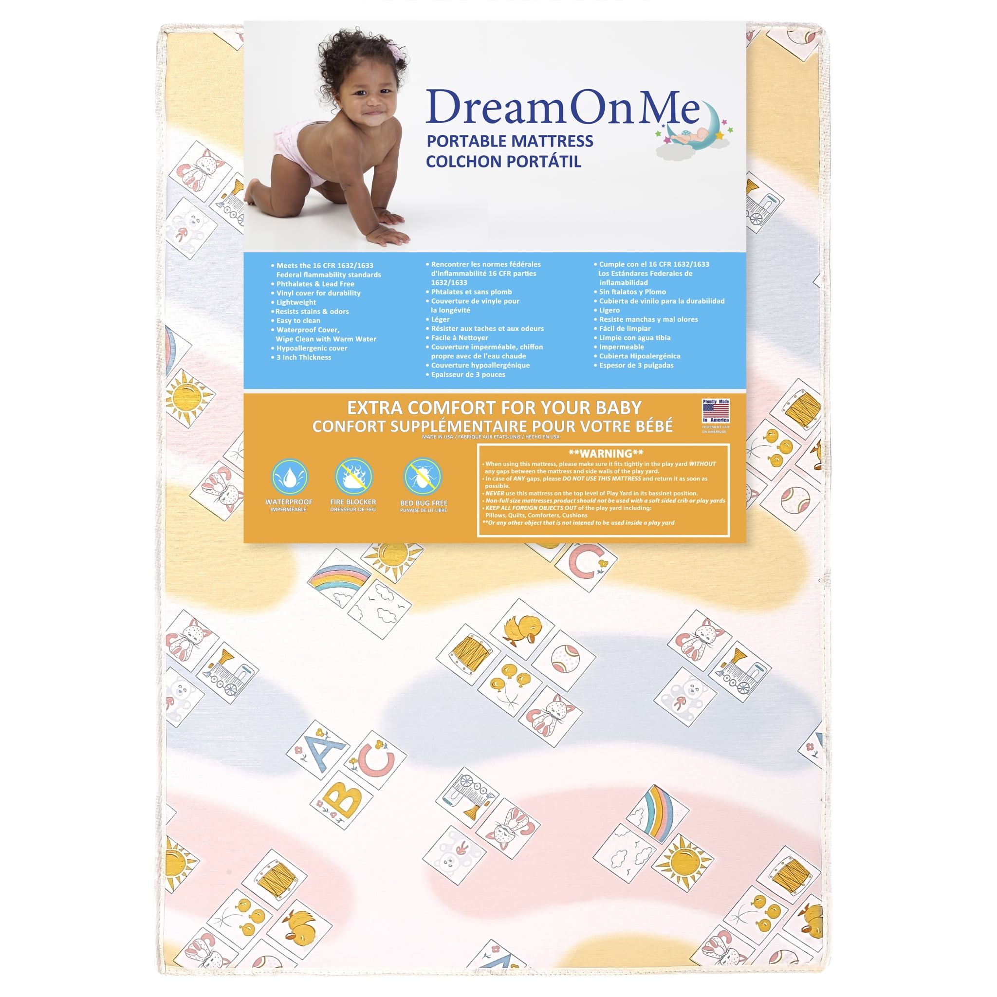 Dream on Me Soothe Me Softly Playard Foam Mattress