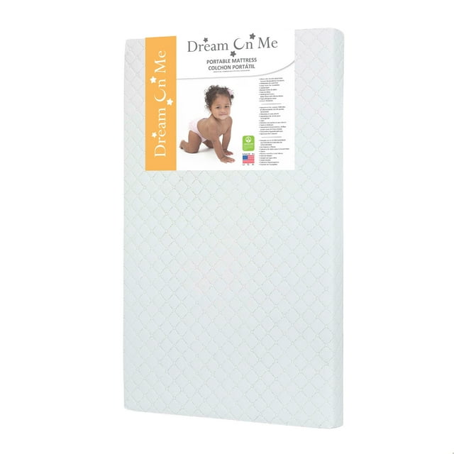 Dream on Me Sunset 3" Extra Firm Foam Portable Crib & Toddler Mattress