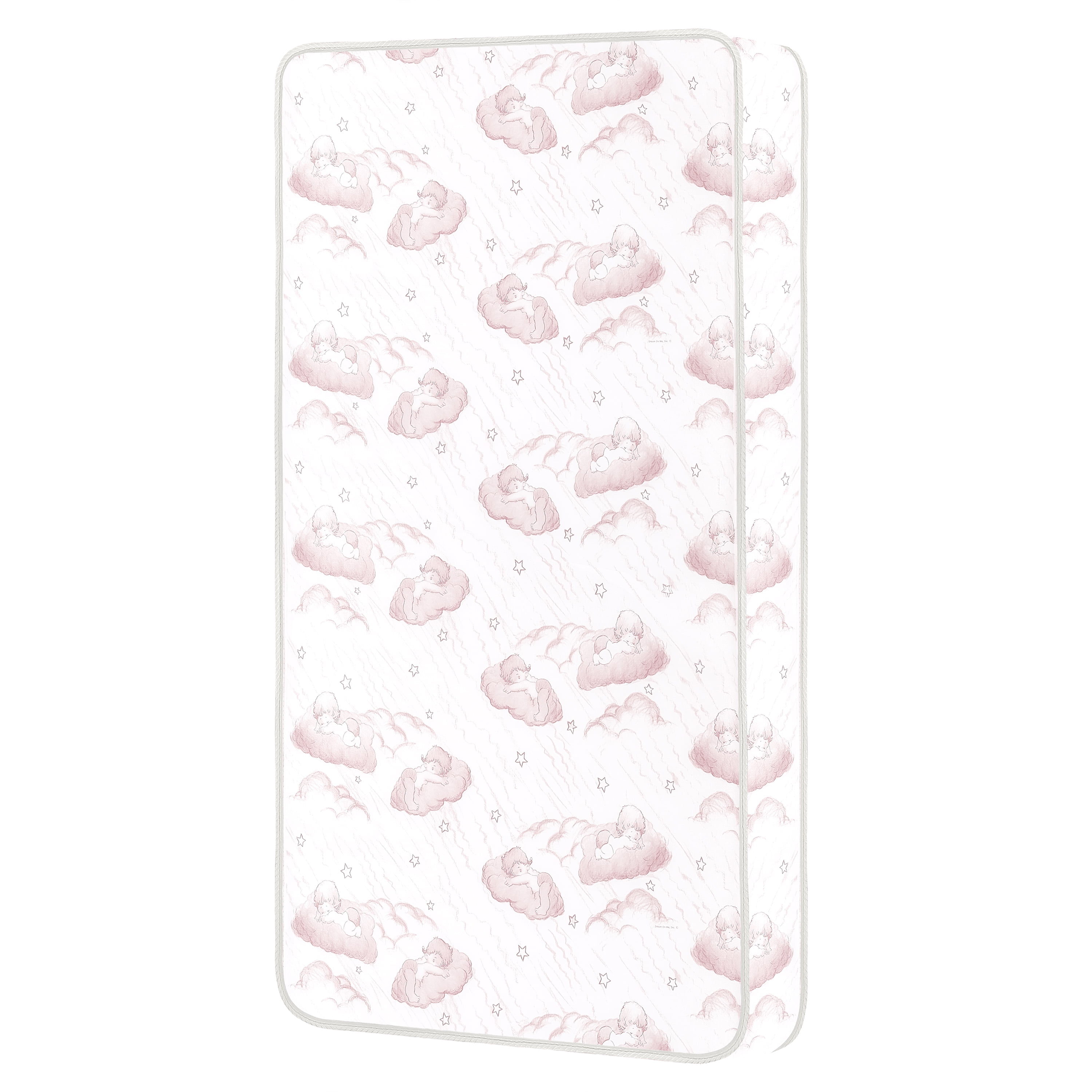 Dream on Me Sweet Dreams 6" 88 Coil Crib & Toddler Innerspring Mattress, Pink