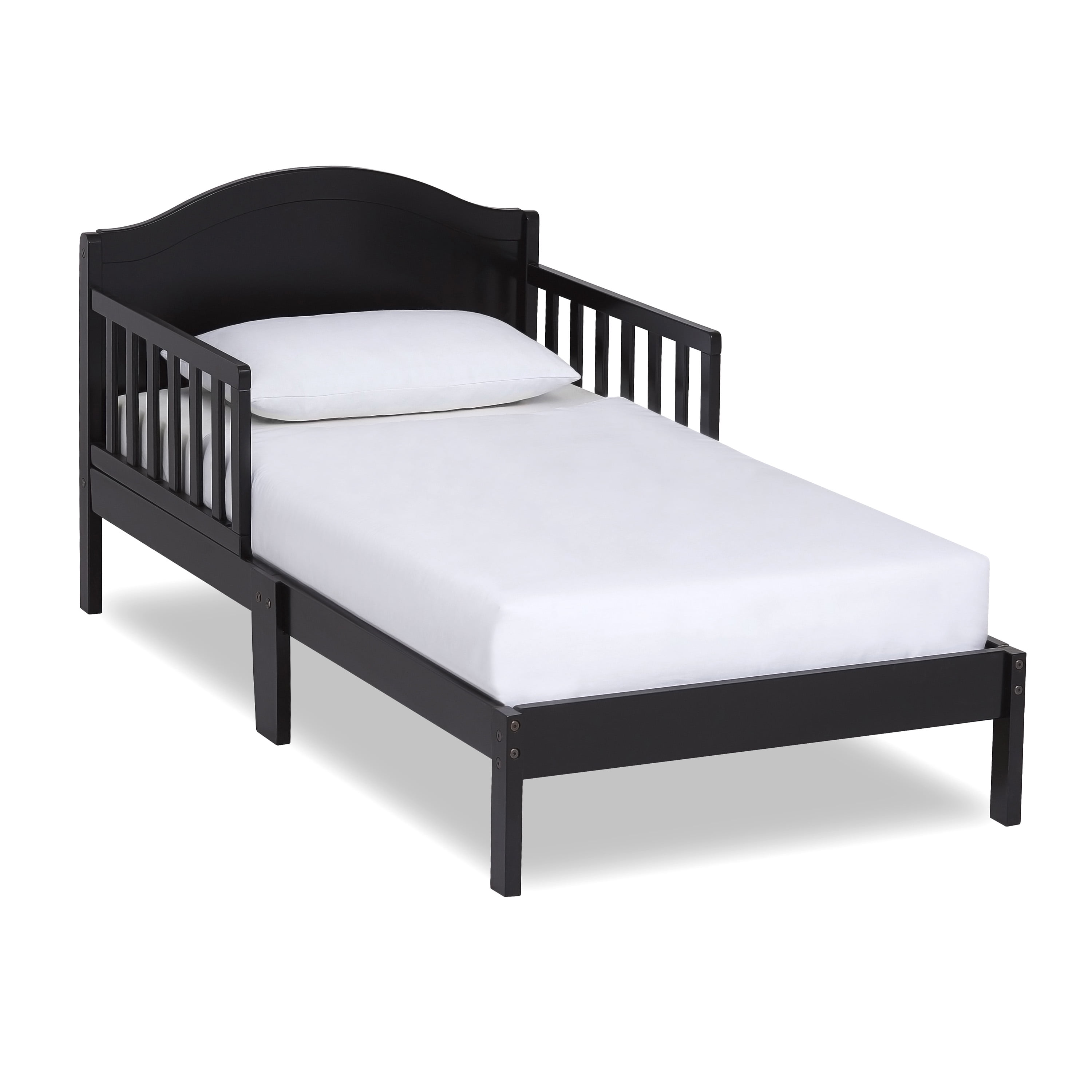 Dream On Me Sydney Toddler Bed with Black Finish and Safety Guard Rails
