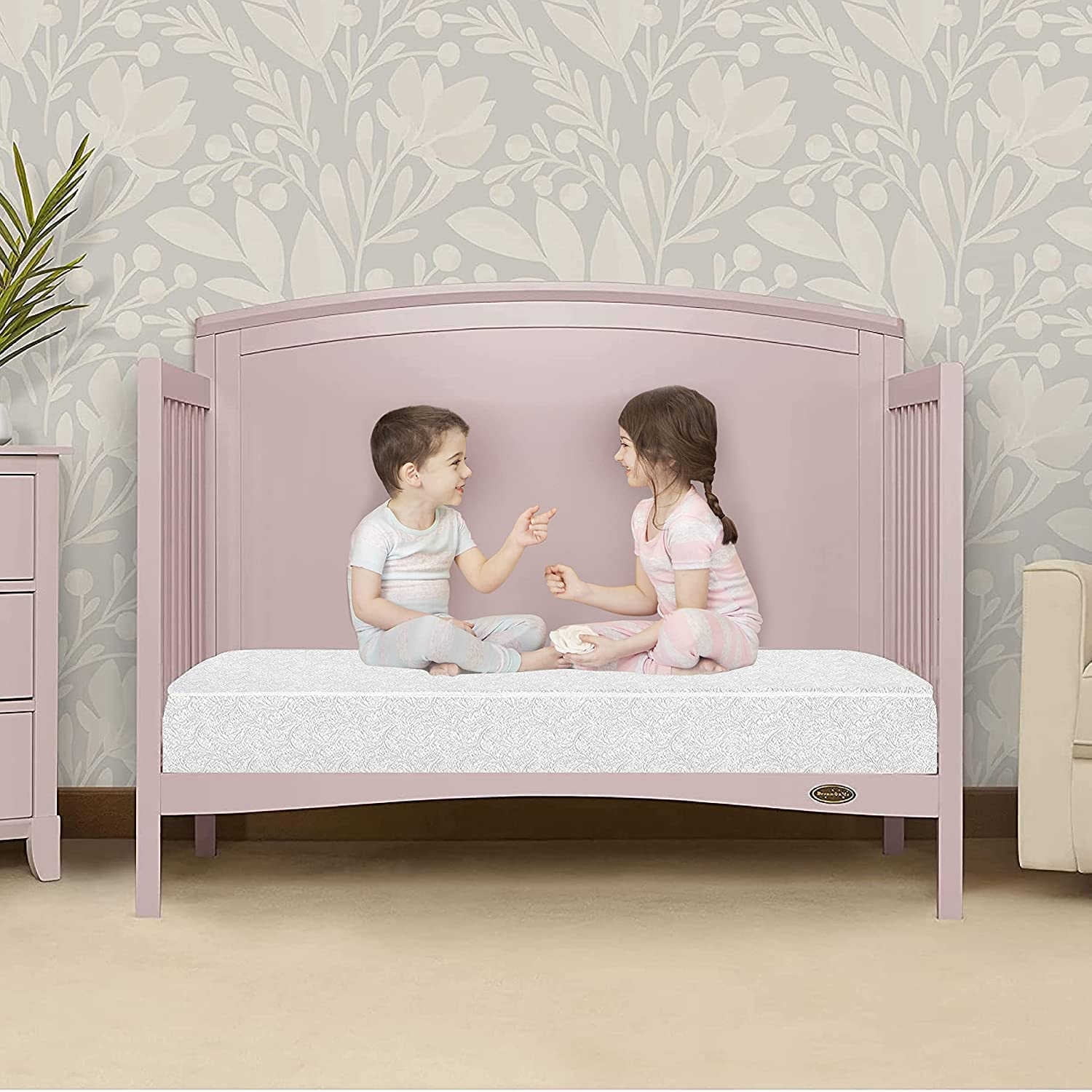 Dream On Me Twilight 5″ 88 Coil Crib Mattress – Waterproof, JPMA Certified