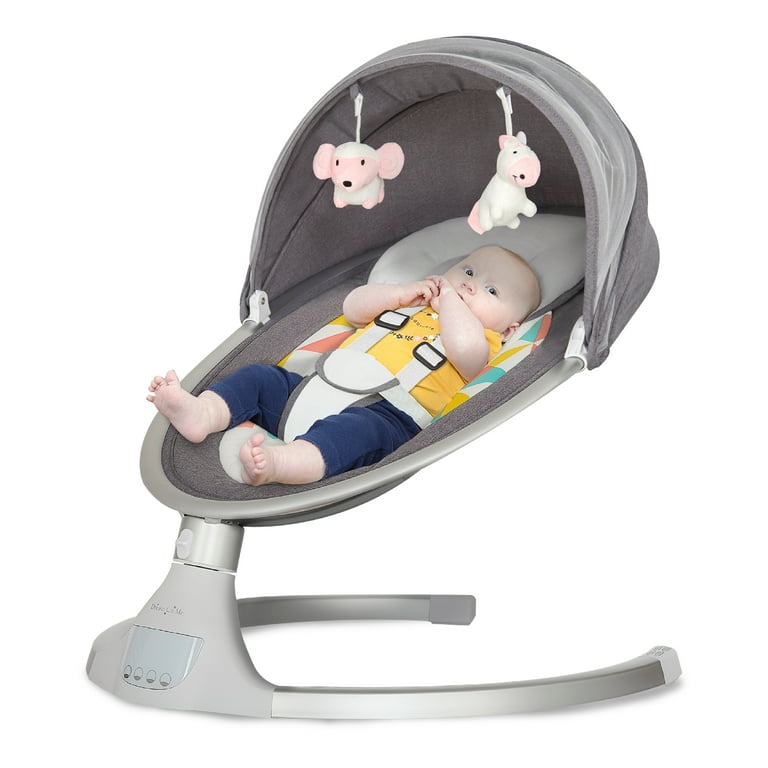 Dream on Me Zazu Swing in Grey and Pink - Walmart.com