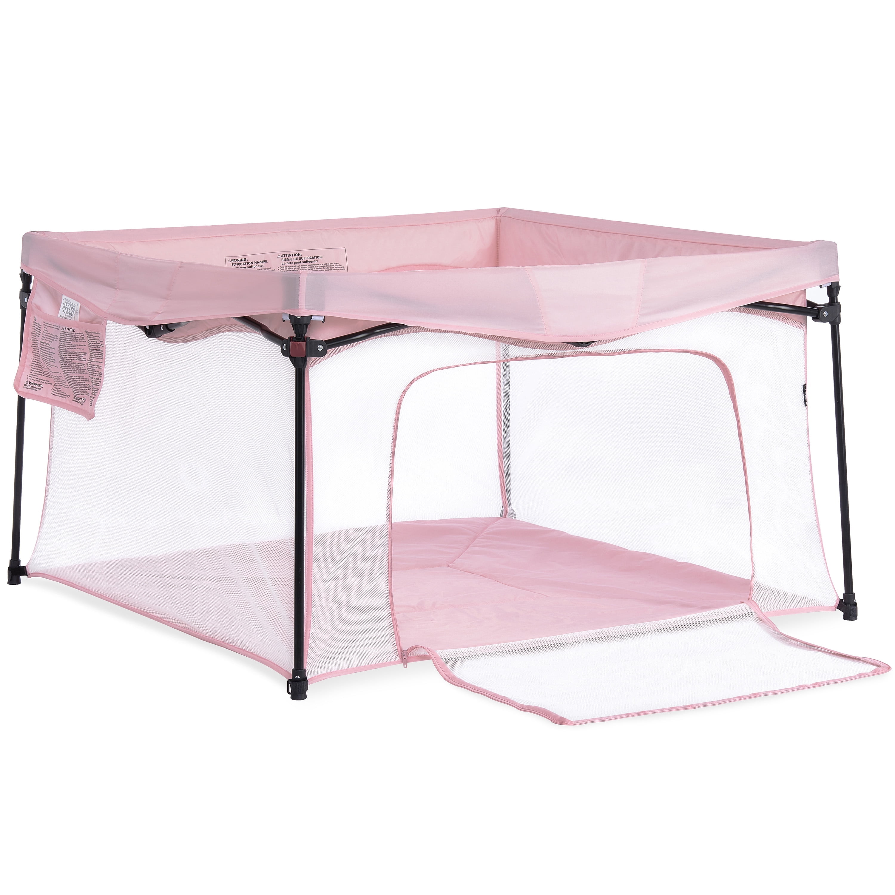 Dream on Me Ziggy Unisex Square Playpen, Pink