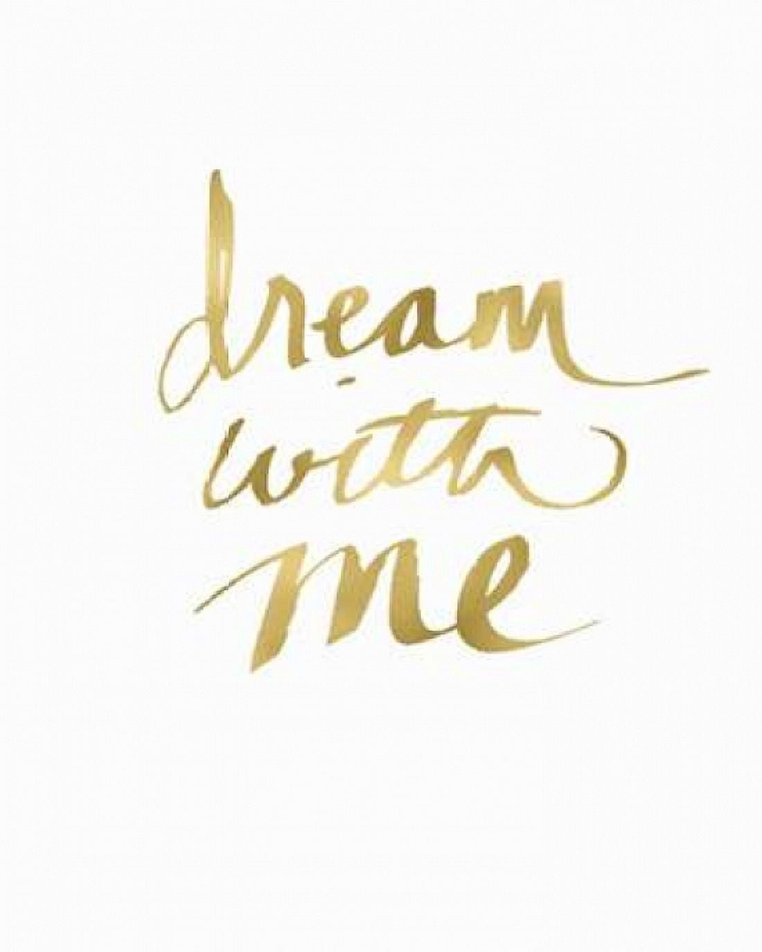 Dream with Me Gold Canvas Art - Linda Woods (24X30)
