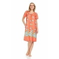 thumbnail image 1 of Dream8teen Women's Short Sleeve Muumuu Lounger Dress 9004 Coral Flower 3X-Large, 1 of 5