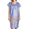 thumbnail image 1 of Dream8teen Women's Short Sleeve Muumuu Lounger Smocked Dress 7000 Lavender Flower X-Large, 1 of 2