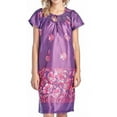 thumbnail image 1 of Dream8teen Women's Short Sleeve Muumuu Lounger Smocked Dress 7000 Purple Flower 2X-Large, 1 of 2