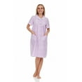 thumbnail image 1 of Dream8teen Women's Snaps Front Closure House Dress Sleeveless Woven Housecoat Duster Lounger Robe 2010 Purple Lace Trim 5X-Large, 1 of 5