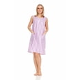 thumbnail image 1 of Dream8teen Women's Snaps Front Closure House Dress Sleeveless Woven Housecoat Duster Lounger Robe 509 Purple Gingham 3X-Large, 1 of 5