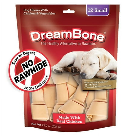 DreamBone Small Chews with Real Chicken, Rawhide-Free Chews for Dogs, 12 Count