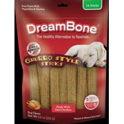 DreamBone Churro-Style Sticks Made with Real Chicken, Rawhide-Free Chews for Dogs, 14 Count