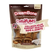 DreamBone CollaYUMS Knots Plus Collagen Rawhide-Free Chews for Dogs, 8 Count