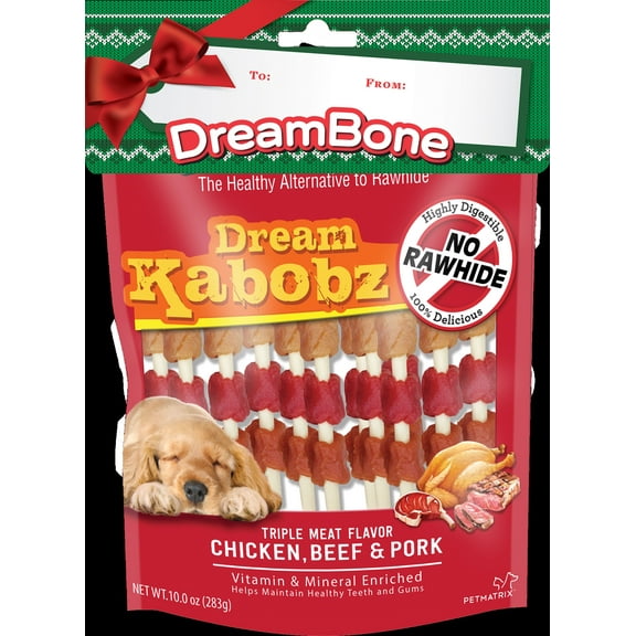 DreamBone Dream Kabobz, Rawhide Free Dog Chew Sticks Made Made with Real Chicken, 18 Count