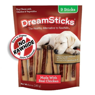 DreamBone DreamSticks Dog Treats, Rawhide Free, Real Chicken, 9 ct