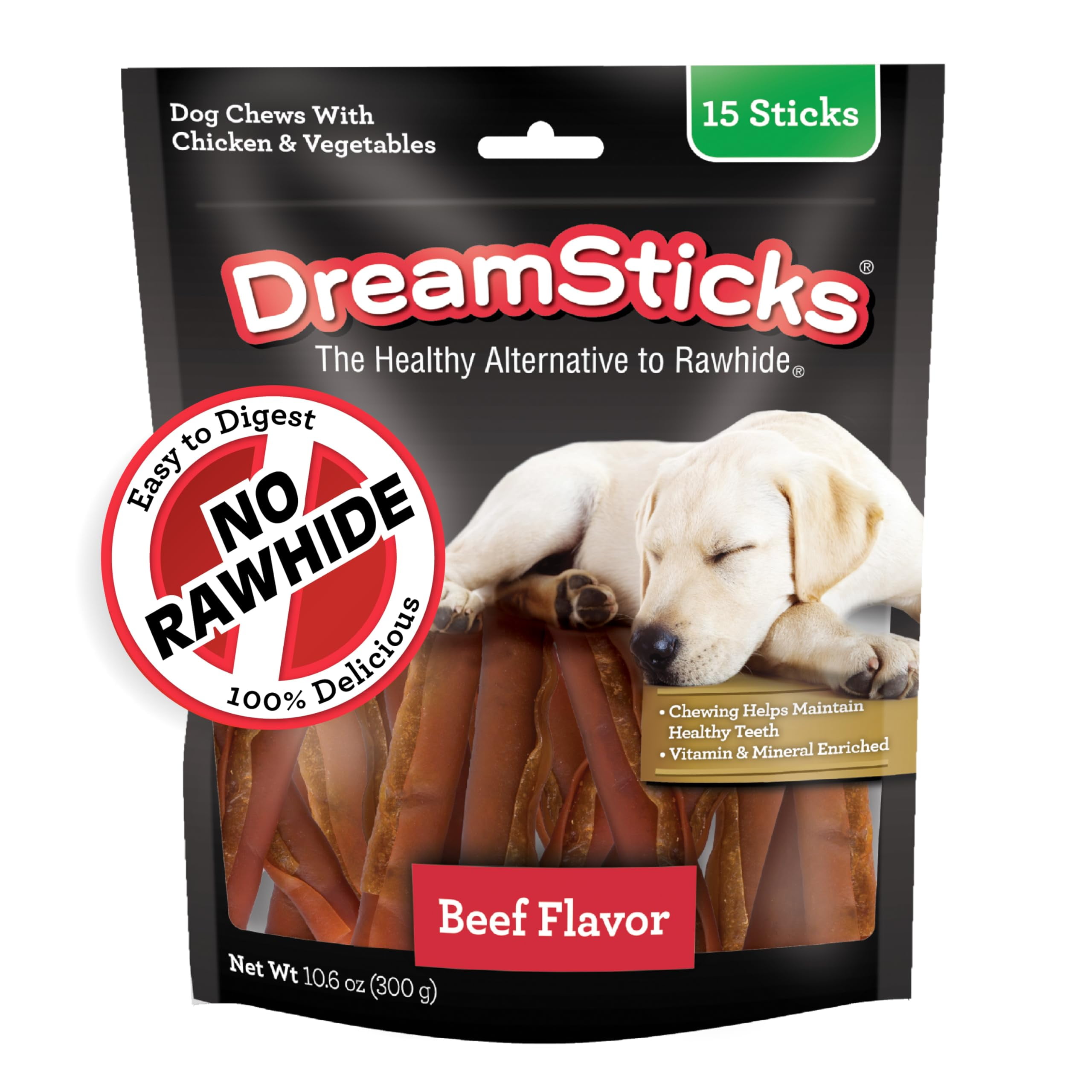 DreamBone DreamSticks, Rawhide Free YPF5 Dog Chew Sticks Made with Real