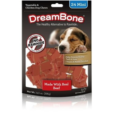 DreamBone Mini Chews, Rawhide Free Treats for Dogs, 24 count