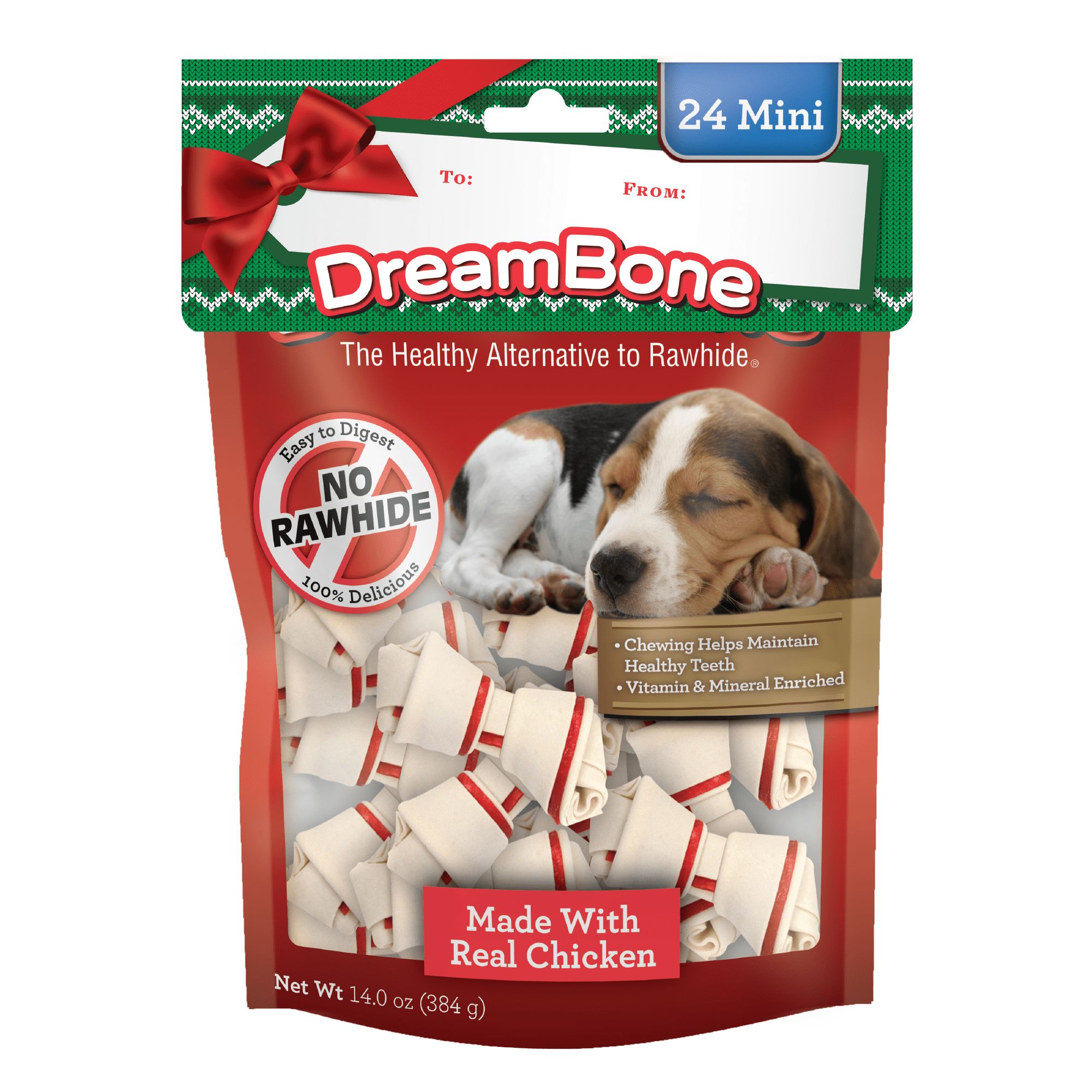 DreamBone Natural Small Chewy Treats, Mini Dog Bones, 24 Mini Chews
