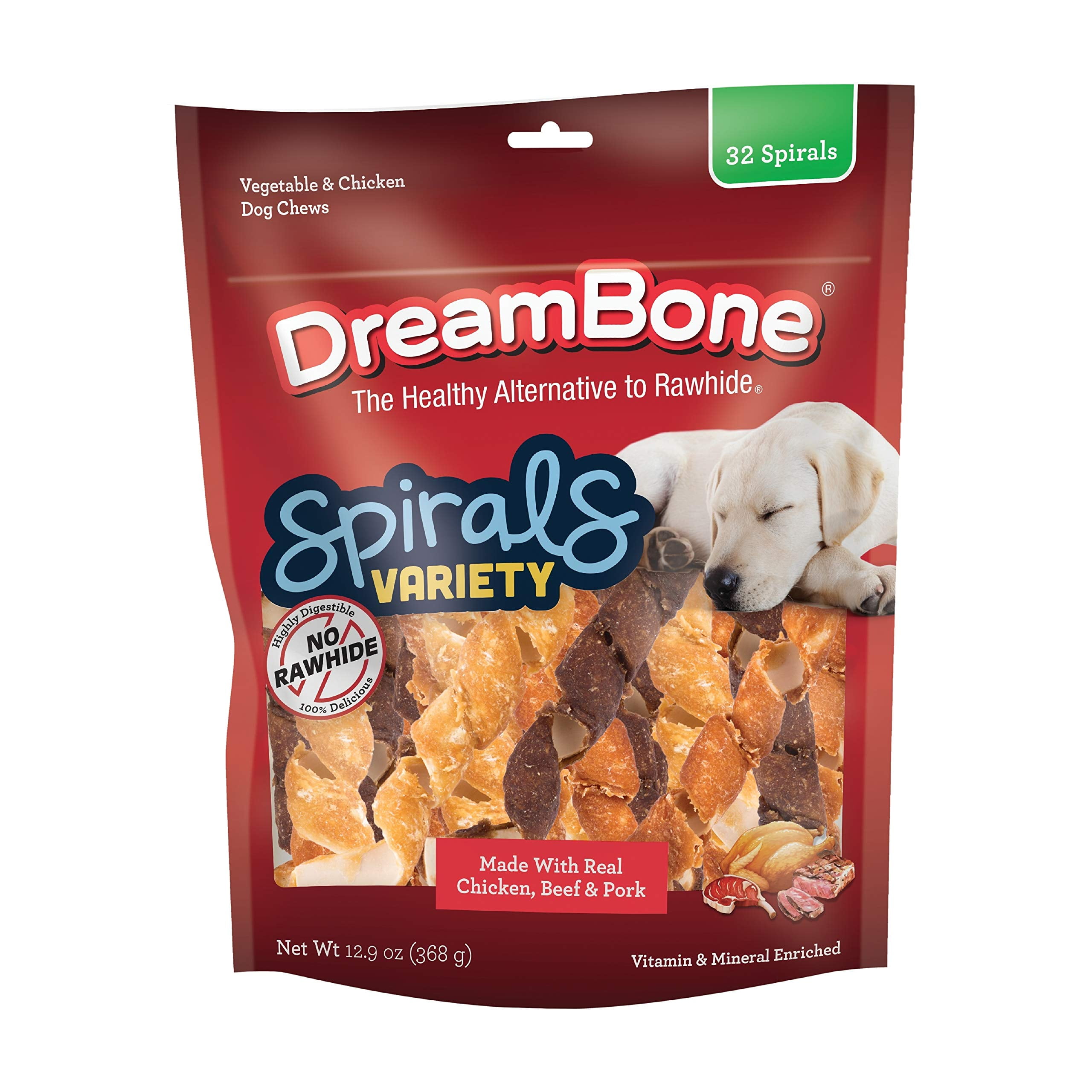 DreamBone Spirals Variety Pack, AIF4 Treat Your Dog to a Chew Made with