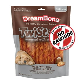 DreamBone Twists Wrapped with Chicken Rawhide-Free Dog Chews, 8.8 Oz. (36 Count)
