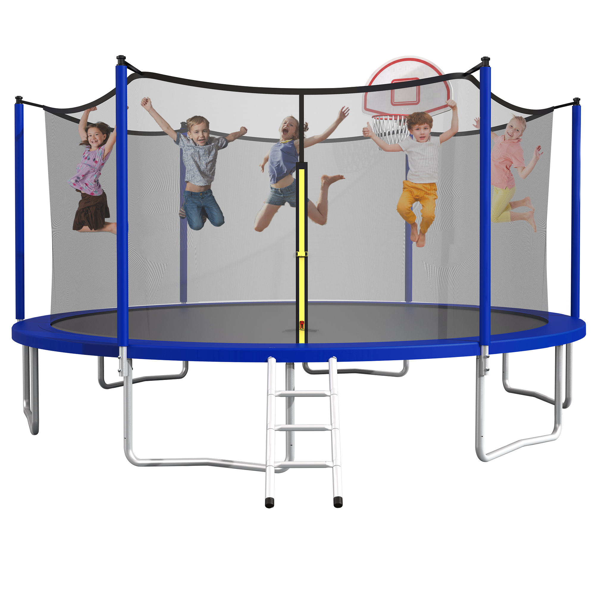 DreamBuck 16 FT Trampoline with Basketball Hoop 1500LBS HeavyDuty Outdoor Backyard Recreational