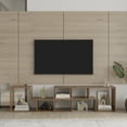 thumbnail image 1 of DreamBuck Double L-Shaped TV Stand with Storage Shelves, Adjustable TV Console Table, Wood TV Stand for 32-70 Inch TVs, Cubed Open Shelves, Divider, and Display Shelf in one, for Living Room or Room, 1 of 8