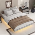 thumbnail image 1 of DreamBuck Floating Bed Frame Full, Wood Floating Bed Frame with LED Lights, Modern Full Bed Frame with Wood Slat Support, Platform Bed Frame for Girls, Boys, Adults, No Box Spring Needed, 1 of 9