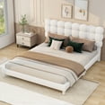 thumbnail image 1 of DreamBuck Full Size Upholstered Bed with Soft Headboard, Platform Bed with Upholstered Headboard, Wood Bed Frame with Slats Support, Full Bed Frames for , Girls, No Box Spring Needed, Beige, 1 of 9