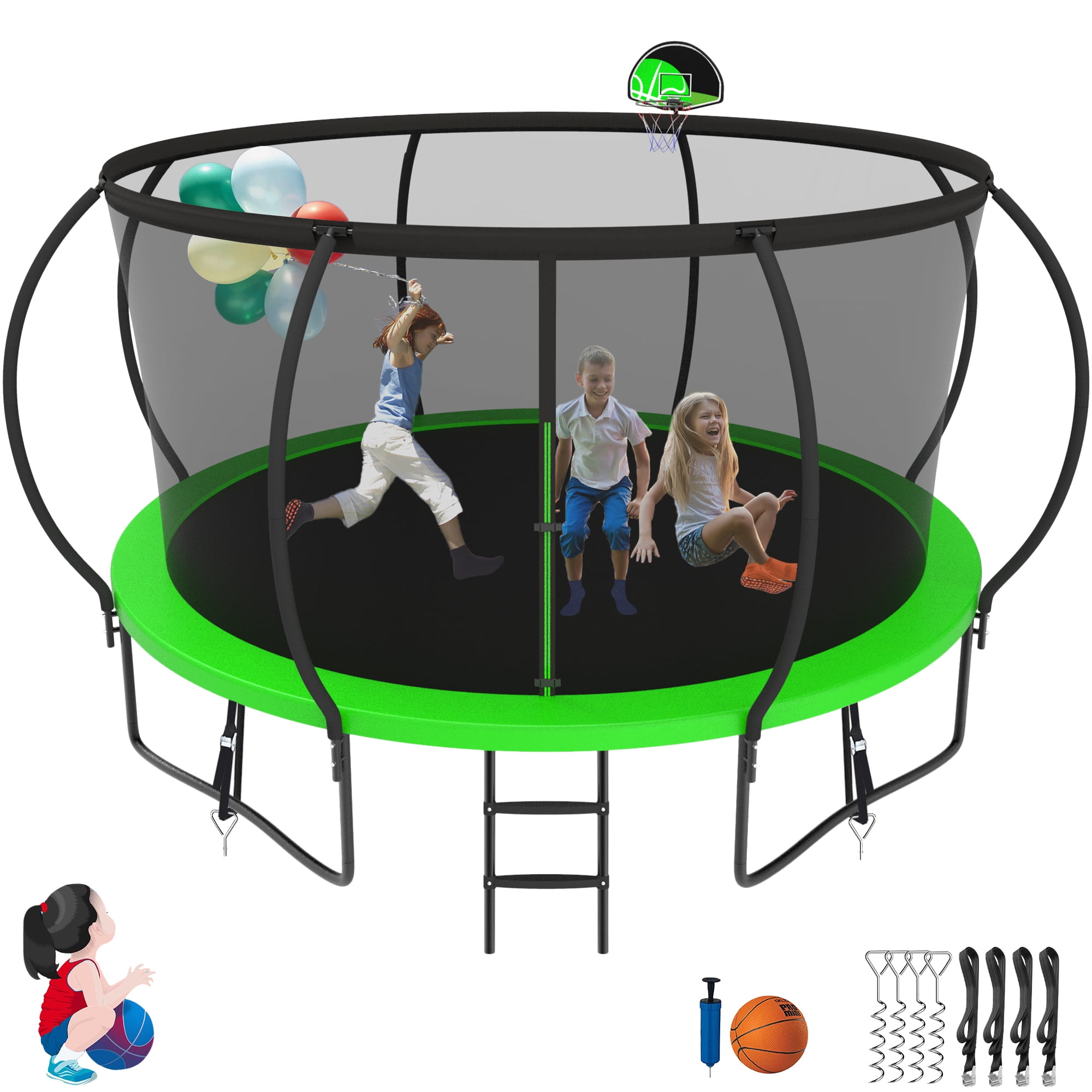 DreamBuck Trampoline for Adults and Kids, 1500LBS 16FT 15FT 14FT 12FT