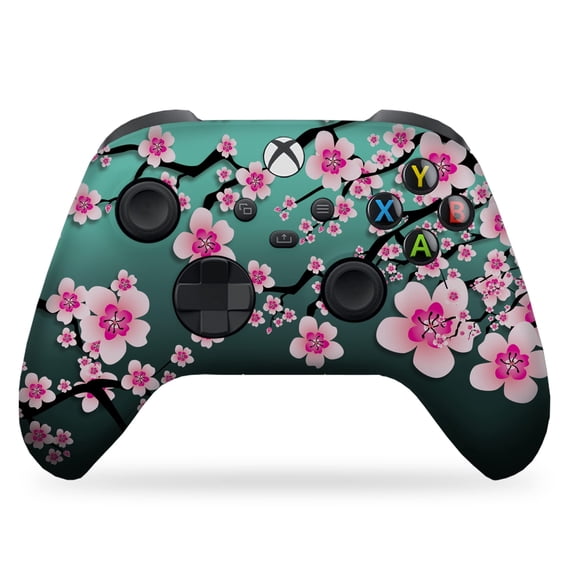 DreamController Cherry Blossom Custom X-box Controller Wireless compatible with X-box One/Series X/S Proudly Customized in USA with Permanent HYDRO-DIP Printing(NOT JUST A SKIN) (MODDED) [video game]