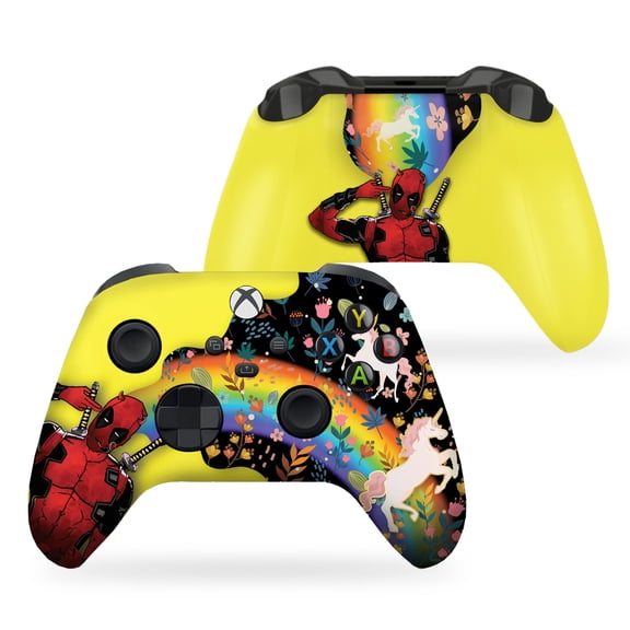 DreamController Deaddpool & Unicorn Custom X-box Controller Wireless compatible with X-box One/Series X/S Proudly Customized in USA with Permanent HYDRO-DIP Printing (NOT JUST A SKIN) [video game]