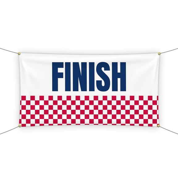 DreamController Finish Large Banners and Signs for Outdoor by DreamController-Polyester Banner with 4 Holes for Easy Hang Indoor & Outdoor|4x2 Feet HD Banner to Promote Events| Made in USA