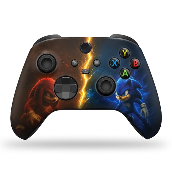 DreamController Sonnic Custom X-box Controller Wireless compatible with X-box One/Series X/S Customized in USA with Permanent HYDRO-DIP Printing (NOT JUST A SKIN) (MODDED) [video game]