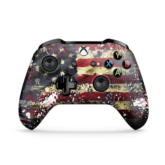 DreamController Tatterred Flag Custom X-Box Controller Wireless Compatible With X-Box One/Series S S Proudly Customized In Usa With Permanent Hydro-Dip Printing (Not Just A Skin)