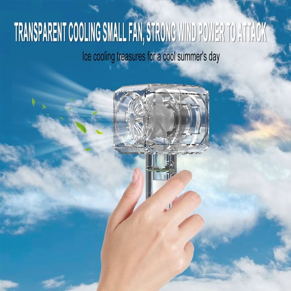 DreamFair Rechargeable Mini Fan with 7-Color LED & Smart Battery Display | 4 Adjustable Speeds, Portable for Outdoor, Desk, Camping | 1500mAh Long Lasting Cool Breeze