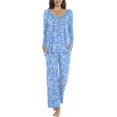 thumbnail image 1 of DreamFish Fall-Winter Womens 2 Piece Long Sleeves Pajama Sets with Comfy Long Pants Ladies Lounge Sleepwear with Pockets, 1 of 5