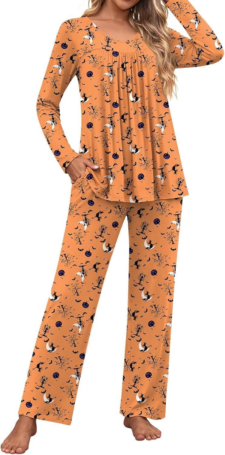DreamFish Fall-Winter Womens 2 Piece Long Sleeves Pajama Sets with ...