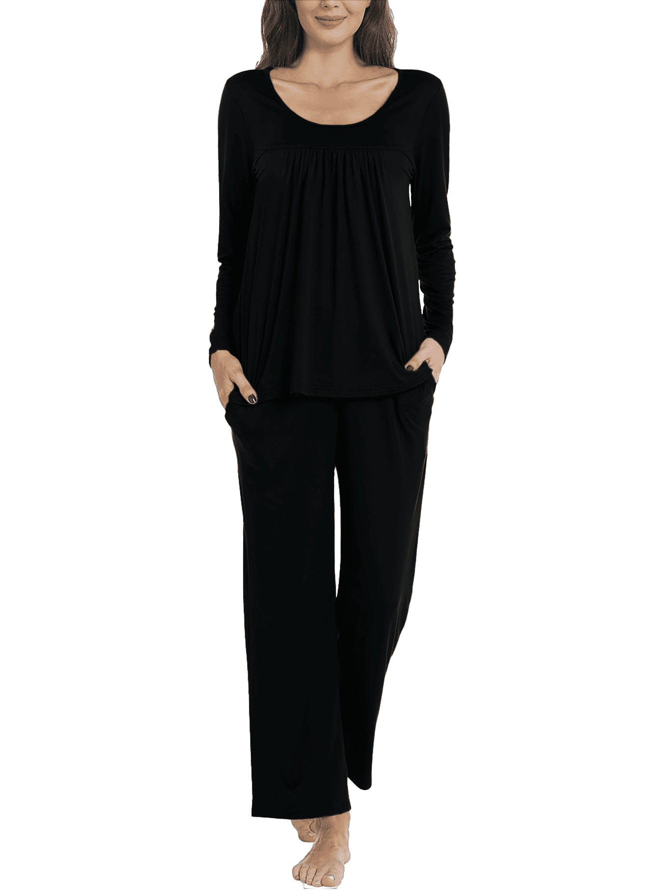 DreamFish Fall-Winter Womens 2 Piece Long Sleeves Pajama Sets with ...