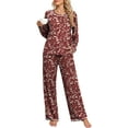 thumbnail image 1 of DreamFish Women's Pajama Set Long Sleeve Top and Pants with Pockets Soft Lightweight Sleepwear Loungewear, 1 of 6