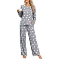 thumbnail image 1 of DreamFish Women's Pajama Set Long Sleeve Top and Pants with Pockets Soft Lightweight Sleepwear Loungewear, 1 of 4